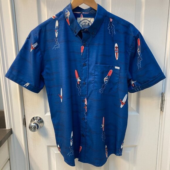 RSVLTS Pacific Coast Paddle Battle Hawaiian Shirt Size Medium - Picture 1 of 8